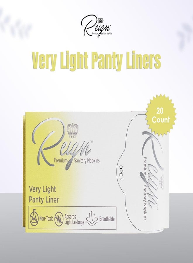Reign Very Light Panty Liners, Menstrual Sanitary Napkins for Women, Feminine Panty Liners with Wings, Feminine Pad (20 Count) - Image 2